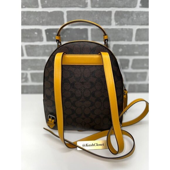 Coach Jordyn Backpack In Signature Canvas Brown Buttercup - Picture 5 of 11